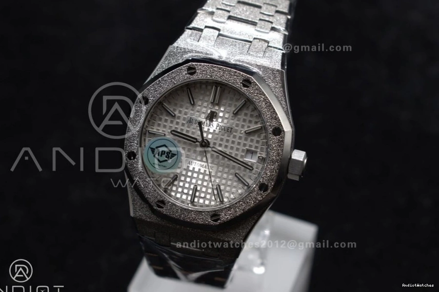 Oak Affordable 1:1 Textured 1033 15454 SS Frosted Super White SA3120 Bracelet Dial SS Edition APSF Royal Best Clone 37mm On 0713